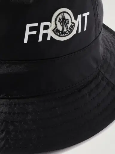 Moncler Genius 7 Moncler FRGMT Hiroshi Fujiwara Logo-Appliquéd Shell Bucket Hat - Men | Thumbnail 4 Moncler Genius 7 Moncler FRGMT Hiroshi Fujiwara Logo-Appliquéd Shell Bucket Hat - Men | Thumbnail 4