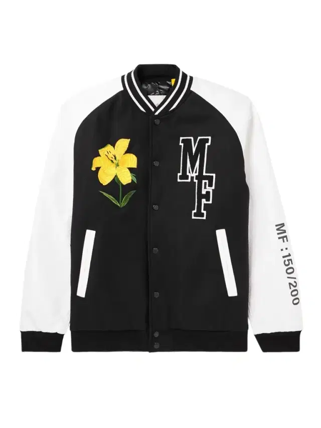 Moncler Genius 7 Moncler FRGMT Hiroshi Fujiwara Celsia Wool-Blend Felt and Full-Grain Leather Down Varsity Jacket - Men