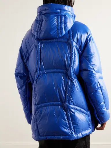 Moncler Genius adidas Originals Chambery Canvas-Trimmed Quilted Glossed-Shell Hooded Down Jacket - Men | Thumbnail 3 Moncler Genius adidas Originals Chambery Canvas-Trimmed Quilted Glossed-Shell Hooded Down Jacket - Men | Thumbnail 3