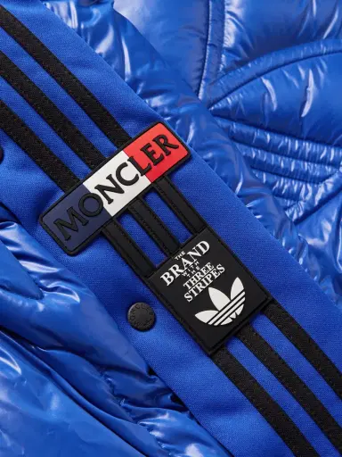 Moncler Genius adidas Originals Chambery Canvas-Trimmed Quilted Glossed-Shell Hooded Down Jacket - Men | Thumbnail 5 Moncler Genius adidas Originals Chambery Canvas-Trimmed Quilted Glossed-Shell Hooded Down Jacket - Men | Thumbnail 5