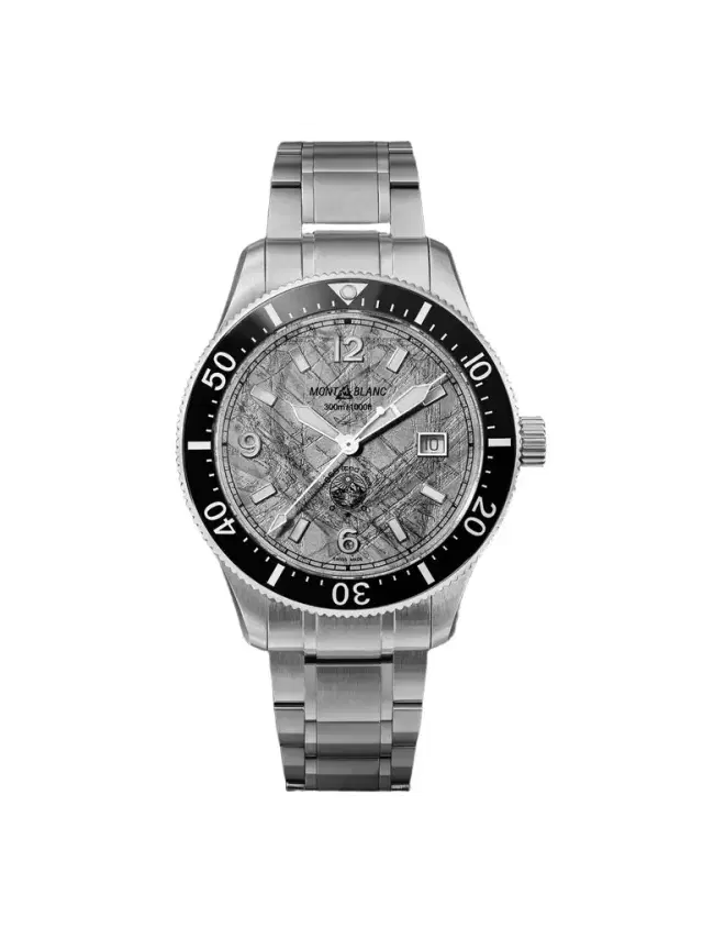 Montblanc 1858 Iced Sea Automatic Stainless Steel and Ceramic Watch, Ref. MB130793 - Men