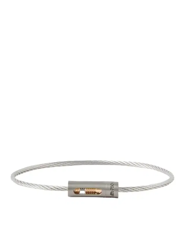 LE GRAMME 5g Brushed Recycled Sterling Silver, Titanium and 18-Karat Gold Bracelet - Men