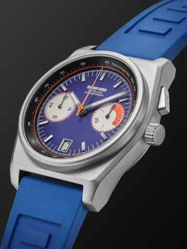 BAMFORD WATCH DEPARTMENT B347 Automatic Chronograph Titanium Watch, Ref. B347-TT-NY-OR - Men | Thumbnail 3 BAMFORD WATCH DEPARTMENT B347 Automatic Chronograph Titanium Watch, Ref. B347-TT-NY-OR - Men | Thumbnail 3