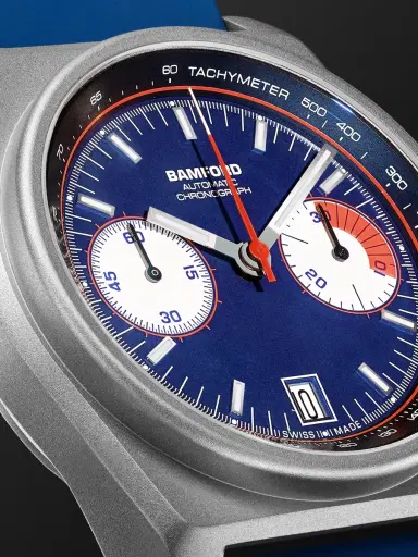 BAMFORD WATCH DEPARTMENT B347 Automatic Chronograph Titanium Watch, Ref. B347-TT-NY-OR - Men | Thumbnail 5 BAMFORD WATCH DEPARTMENT B347 Automatic Chronograph Titanium Watch, Ref. B347-TT-NY-OR - Men | Thumbnail 5