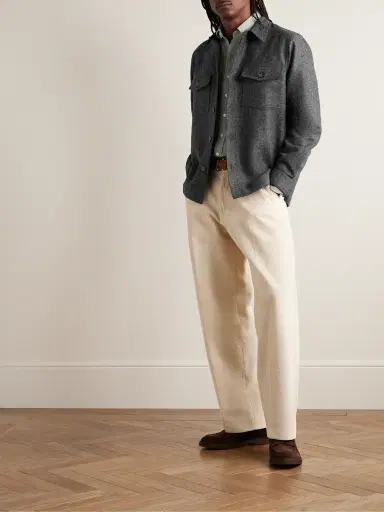 Portuguese Flannel Wool-Tweed Overshirt - Men | Thumbnail 2