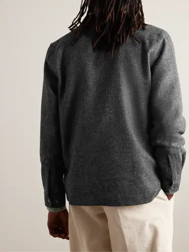 Portuguese Flannel Wool-Tweed Overshirt - Men | Thumbnail 3