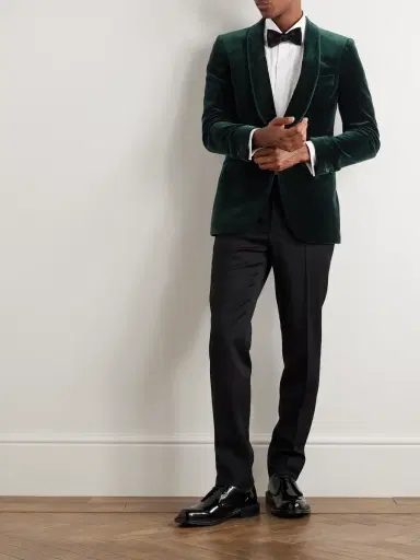 MR P. Cotton-Blend Velvet Tuxedo Jacket - Men | Thumbnail 2 MR P. Cotton-Blend Velvet Tuxedo Jacket - Men | Thumbnail 2