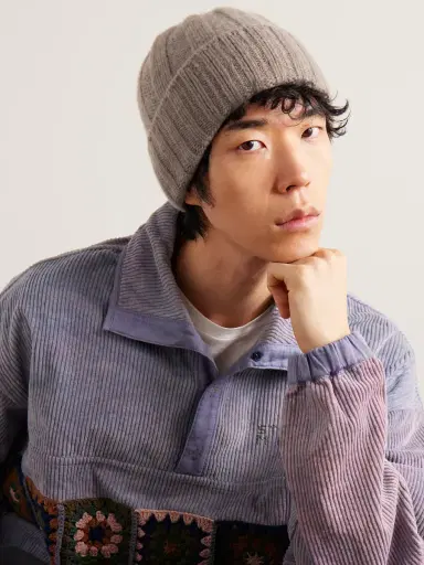 Beams Plus Ribbed Cashmere Beanie - Men | Thumbnail 2