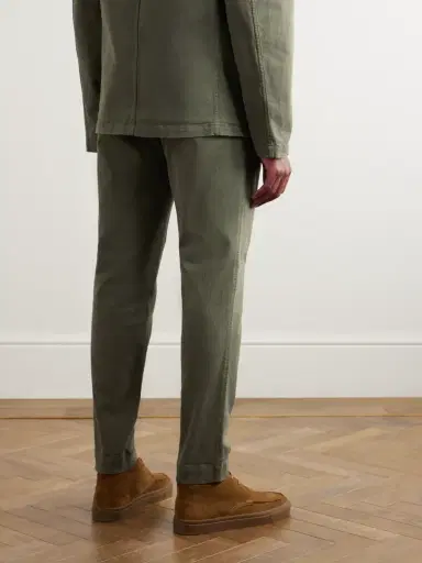 MR P. Tapered Pleated Garment-Dyed Cotton-Blend Twill Trousers - Men | Thumbnail 3 MR P. Tapered Pleated Garment-Dyed Cotton-Blend Twill Trousers - Men | Thumbnail 3