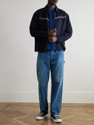 OrSlow Paint-Splattered Straight-Leg Selvedge Jeans - Men | Thumbnail 2
