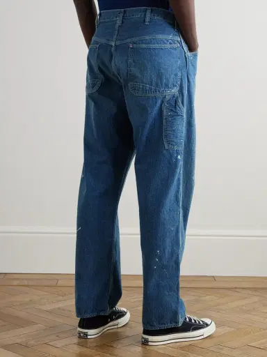 OrSlow Paint-Splattered Straight-Leg Selvedge Jeans - Men | Thumbnail 4
