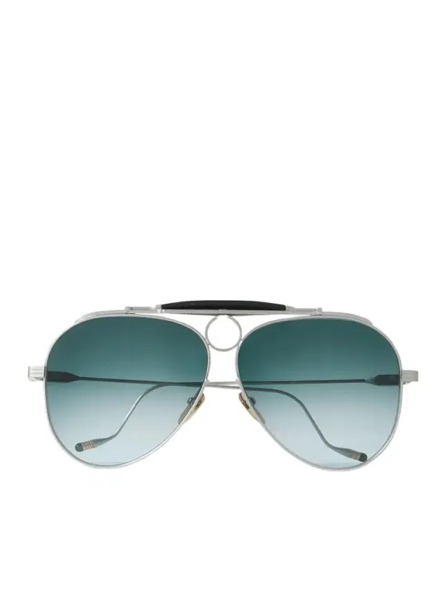Jacques Marie Mage Diamond Cross Ranch Aviator-Style Silver-Tone Sunglasses - Men