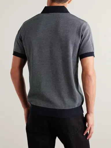 MR P. Honeycomb-Knit Organic Cotton Polo Shirt - Men | Thumbnail 4 MR P. Honeycomb-Knit Organic Cotton Polo Shirt - Men | Thumbnail 4
