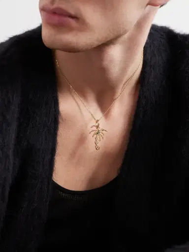 Hoorsenbuhs Palm Tree 18-Karat Gold Diamond Pendant - Men | Thumbnail 2