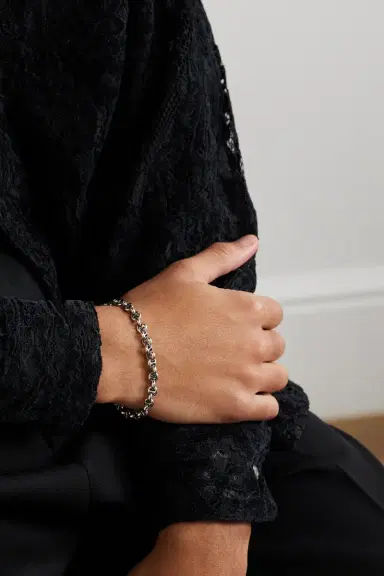 Hoorsenbuhs Open-Link Sterling Silver, 18-Karat Gold and Diamond Bracelet - Men | Thumbnail 2