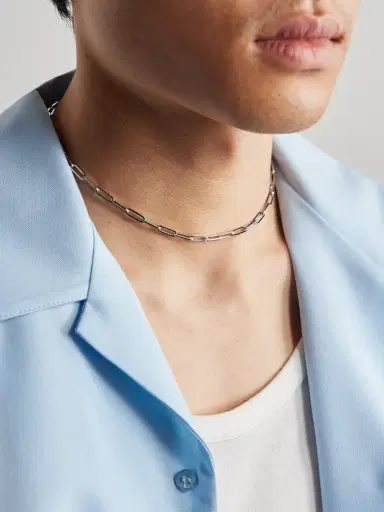 Foundrae Sister Hook Classic Fob Clip 18-Karat White Gold Chain Necklace - Men | Thumbnail 2