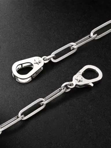 Foundrae Sister Hook Classic Fob Clip 18-Karat White Gold Chain Necklace - Men | Thumbnail 3