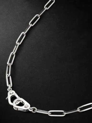 Foundrae Sister Hook Classic Fob Clip 18-Karat White Gold Chain Necklace - Men | Thumbnail 1