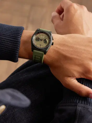 BAMFORD WATCH DEPARTMENT B347 Automatic Chronograph Carbon Fibre Watch, Ref. B347-CF-GRN-COMMANDO - Men | Thumbnail 2 BAMFORD WATCH DEPARTMENT B347 Automatic Chronograph Carbon Fibre Watch, Ref. B347-CF-GRN-COMMANDO - Men | Thumbnail 2