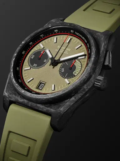 BAMFORD WATCH DEPARTMENT B347 Automatic Chronograph Carbon Fibre Watch, Ref. B347-CF-GRN-COMMANDO - Men | Thumbnail 3 BAMFORD WATCH DEPARTMENT B347 Automatic Chronograph Carbon Fibre Watch, Ref. B347-CF-GRN-COMMANDO - Men | Thumbnail 3