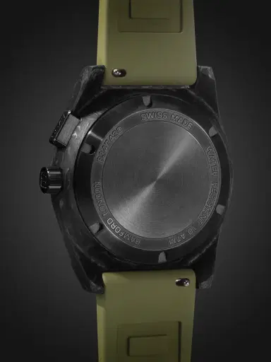 BAMFORD WATCH DEPARTMENT B347 Automatic Chronograph Carbon Fibre Watch, Ref. B347-CF-GRN-COMMANDO - Men | Thumbnail 4 BAMFORD WATCH DEPARTMENT B347 Automatic Chronograph Carbon Fibre Watch, Ref. B347-CF-GRN-COMMANDO - Men | Thumbnail 4