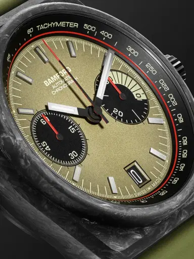 BAMFORD WATCH DEPARTMENT B347 Automatic Chronograph Carbon Fibre Watch, Ref. B347-CF-GRN-COMMANDO - Men | Thumbnail 5 BAMFORD WATCH DEPARTMENT B347 Automatic Chronograph Carbon Fibre Watch, Ref. B347-CF-GRN-COMMANDO - Men | Thumbnail 5