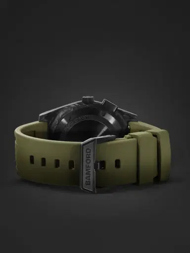 BAMFORD WATCH DEPARTMENT B347 Automatic Chronograph Carbon Fibre Watch, Ref. B347-CF-GRN-COMMANDO - Men | Thumbnail 6 BAMFORD WATCH DEPARTMENT B347 Automatic Chronograph Carbon Fibre Watch, Ref. B347-CF-GRN-COMMANDO - Men | Thumbnail 6