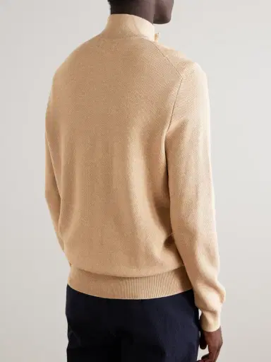 Polo Ralph Lauren Logo-Embroidered Honeycomb-Knit Cotton Half-Zip Sweater - Men | Thumbnail 3 Polo Ralph Lauren Logo-Embroidered Honeycomb-Knit Cotton Half-Zip Sweater - Men | Thumbnail 3