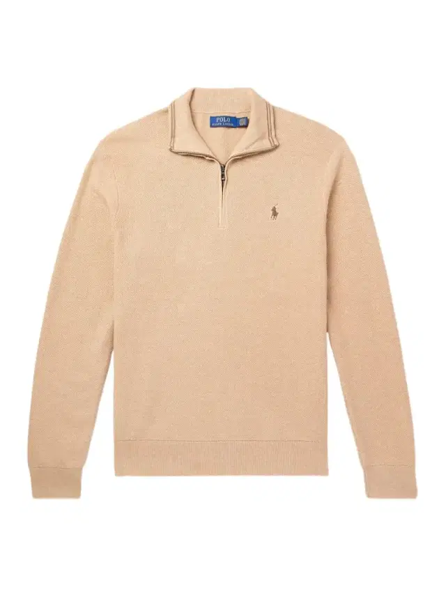 Polo Ralph Lauren Logo-Embroidered Honeycomb-Knit Cotton Half-Zip Sweater - Men