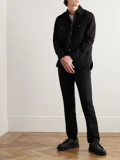 MR P. Straight-Leg Cotton-Blend Twill Drawstring Trousers - Men | Thumbnail 2