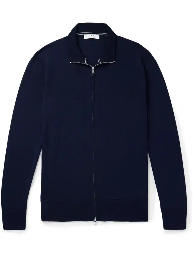 MR P. Richard Merino Wool Zip-Up Cardigan - Men