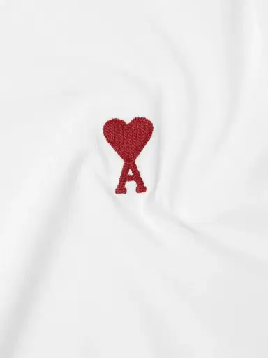 AMI PARIS Logo-Embroidered Organic Cotton-Jersey T-Shirt - Men | Thumbnail 5 AMI PARIS Logo-Embroidered Organic Cotton-Jersey T-Shirt - Men | Thumbnail 5