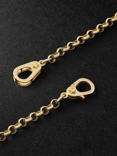 Foundrae Crescent 18-Karat Gold Topaz Pendant Necklace - Men | Thumbnail 3 Foundrae Crescent 18-Karat Gold Topaz Pendant Necklace - Men | Thumbnail 3