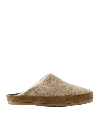 Mulo Suede-Trimmed Shearling-Lined Recycled-Wool Slippers - Men | Thumbnail 1
