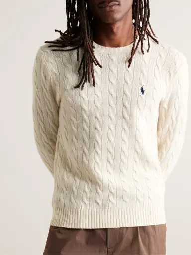 Polo Ralph Lauren Slim-Fit Cable-Knit Wool and Cashmere-Blend Sweater - Men | Thumbnail 3 Polo Ralph Lauren Slim-Fit Cable-Knit Wool and Cashmere-Blend Sweater - Men | Thumbnail 3