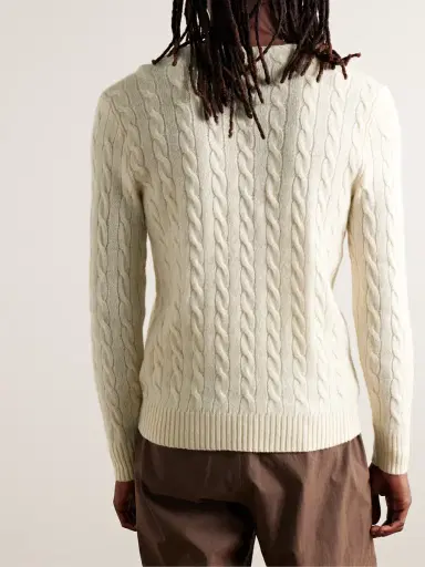 Polo Ralph Lauren Slim-Fit Cable-Knit Wool and Cashmere-Blend Sweater - Men | Thumbnail 4 Polo Ralph Lauren Slim-Fit Cable-Knit Wool and Cashmere-Blend Sweater - Men | Thumbnail 4
