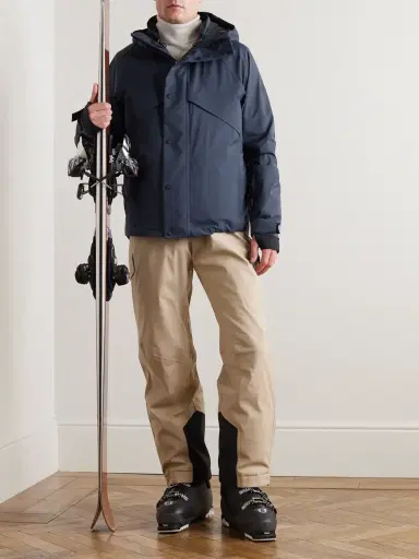 Loro Piana Zurs Ribbed Knit-Trimmed Shell Hooded Ski Jacket - Men | Thumbnail 2 Loro Piana Zurs Ribbed Knit-Trimmed Shell Hooded Ski Jacket - Men | Thumbnail 2