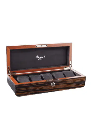 Rapport London Mayfair Wood 5-Piece Watch Box - Men | Thumbnail 1 Rapport London Mayfair Wood 5-Piece Watch Box - Men | Thumbnail 1