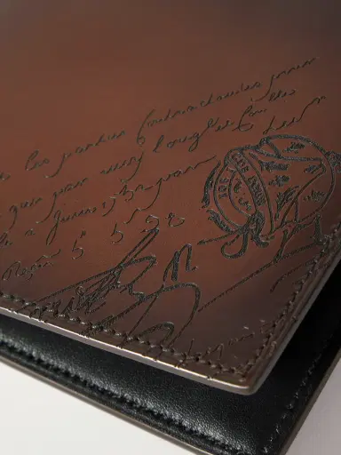 Berluti Figure Scritto Venezia Leather Bifold Wallet with Money Clip - Men | Thumbnail 3 Berluti Figure Scritto Venezia Leather Bifold Wallet with Money Clip - Men | Thumbnail 3