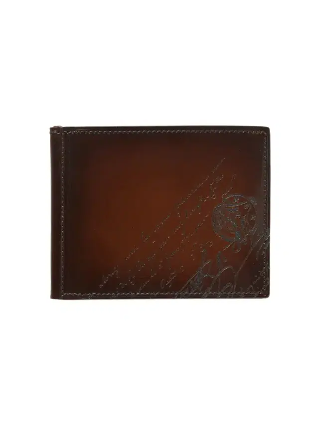 Figure Scritto Venezia Leather Bifold Wallet with Money Clip - Men