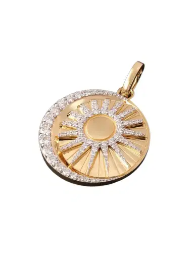 Foundrae Balance 18-Karat Gold Diamond Pendant - Men | Thumbnail 1