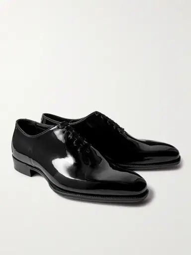 George Cleverley Merlin Whole-Cut Patent-Leather Oxford Shoes - Men | Thumbnail 4