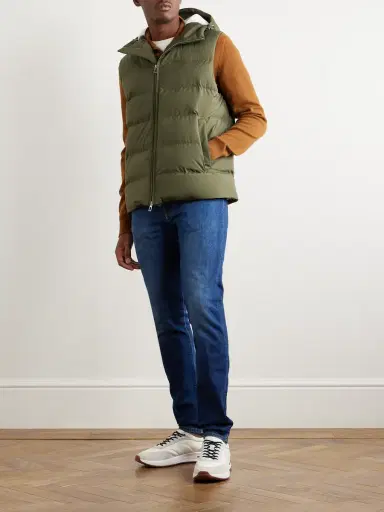 Loro Piana Quilted Padded Shell Hooded Gilet - Men | Thumbnail 2
