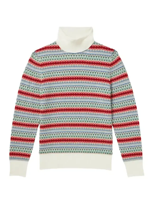 Loro Piana Fair Isle Cashmere Rollneck Sweater - Men