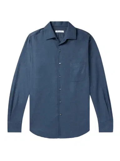 Loro Piana André Cotton-Flannel Shirt - Men | Thumbnail 1