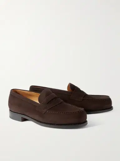 J.M. Weston 180 Moccasin Suede Penny Loafers - Men | Thumbnail 4 J.M. Weston 180 Moccasin Suede Penny Loafers - Men | Thumbnail 4