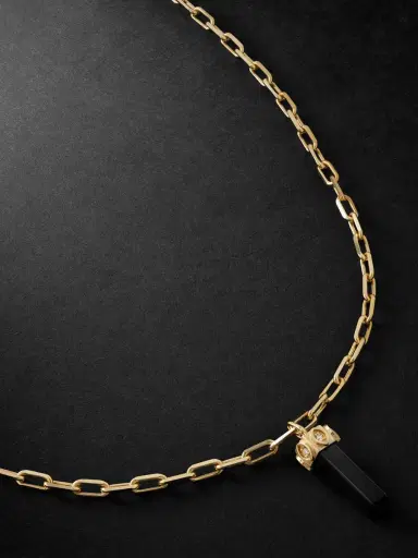 Sydney Evan Gold, Onyx and Diamond Chain Necklace - Men | Thumbnail 1 Sydney Evan Gold, Onyx and Diamond Chain Necklace - Men | Thumbnail 1