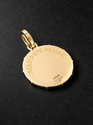 Foundrae Pause 18-Karat Gold, Garnet and Diamond Pendant - Men | Thumbnail 3