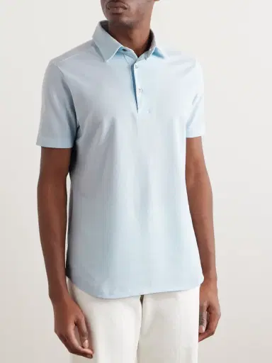 Loro Piana Cotton-Piqué Polo Shirt - Men | Thumbnail 3