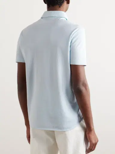 Loro Piana Cotton-Piqué Polo Shirt - Men | Thumbnail 4